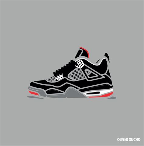 Air Jordan 4 Minimal Illustration Series Air Jordans Sneaker Art