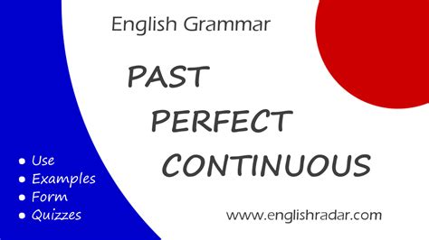 Past perfect continuous | EnglishRadar