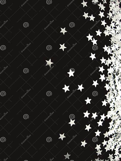 Silver Star Background Stock Photo Image Of Black Confetti 8337664