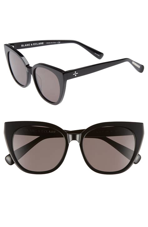 Poshmark makes shopping fun, affordable & easy! Lyst - Blanc & Eclare Monaco 54mm Cat Eye Sunglasses in Black