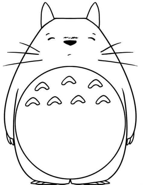 Totoro Amistoso Para Colorear Imprimir E Dibujar Coloringonlycom Porn Sex Picture