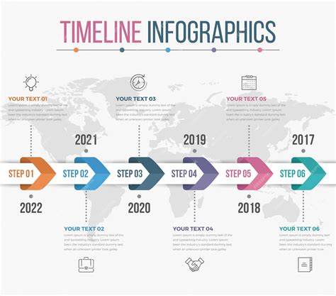 Premium Vector Horizontal Timeline Infographics