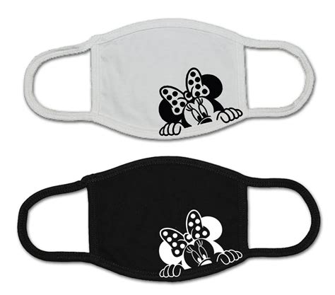 Peeking Minnie Mouse Disney Face Mask Adult Usa Made Ebay