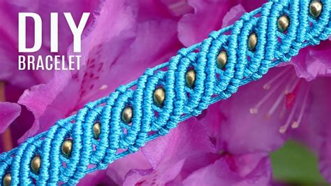 Diy Wavy Macramé Bracelet With Beads Easy Crafts Youtube