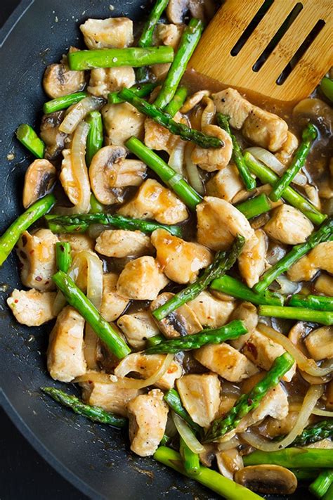 Chicken stir fry video (scroll down for printable recipe). Ginger Chicken Stir-Fry with Asparagus - Cooking Classy