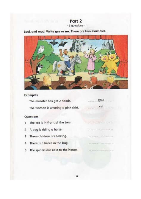 Starters Reading And Writing Test Worksheet Writing Test Comparative