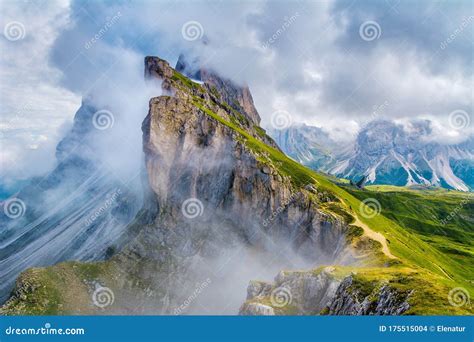 Wonderful Landscape Of The Dolomites Alps Location Odle Mountain