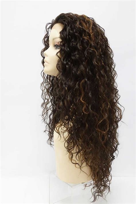 Sanya Synthetic Long Curly Lace Front Wig Mane Beauty