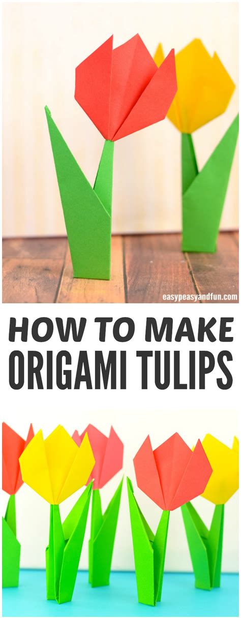How To Make Origami Flowers Origami Tulip Tutorial With Diagram