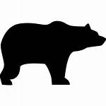Bear Silhouette Facing Right Animal Animals Icon