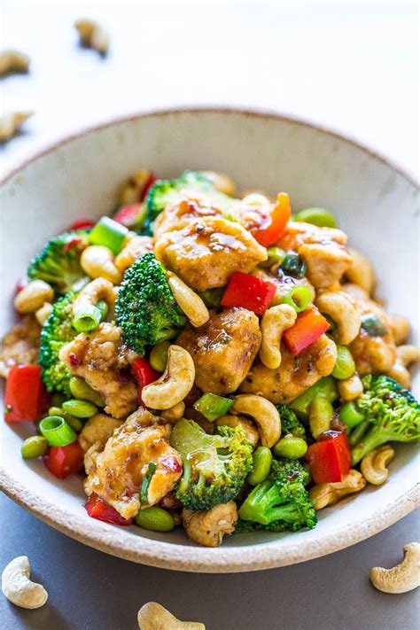 There are 306 calories in 1 serving (8 oz) of p.f. Cashew Chicken {Better than Takeout} | AverieCooks.com ...