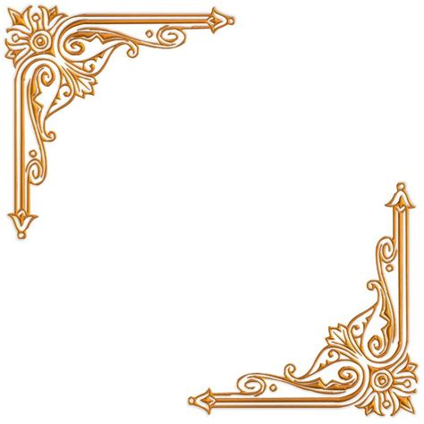 15 Golden Vintage Frame Border Design Images Gold Vintage Border