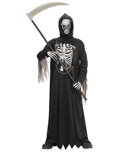 Grim Reaper Robe With Chain Halloween Costume Horror