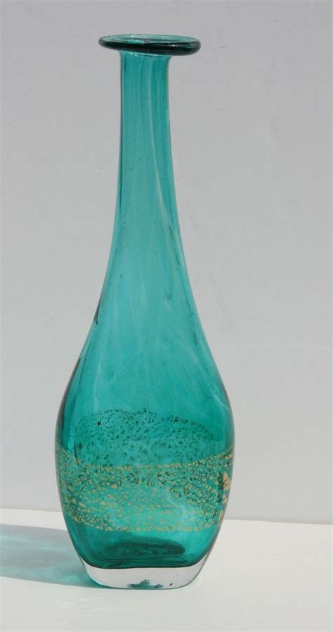 Vinatge Mid Century Modern Green And Gold Italian Art Glass Etsy Vintage Art Glass Glass