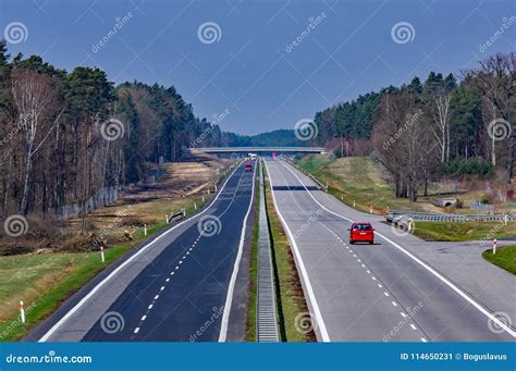 A Two Lane Highway Stock Image Image Of Transport 114650231