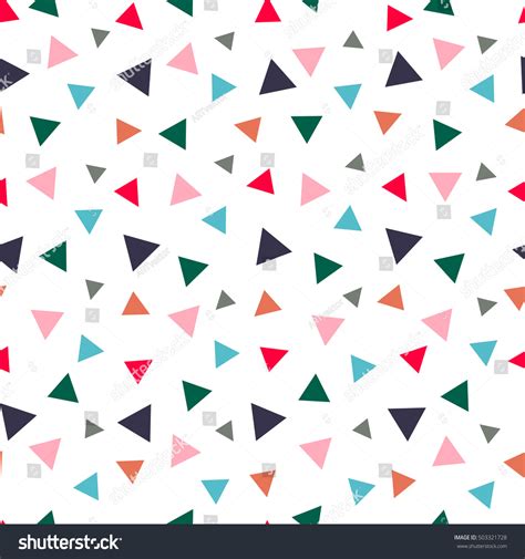 Seamless Pattern Randomly Colored Triangles Stock Vector 503321728