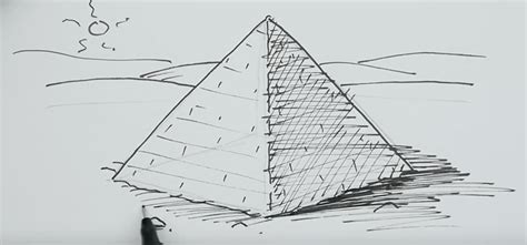 Как нарисовать пирамиду египта Four