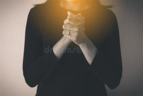 Female Prayer Hands Clasped Togetherwoman With Hand In Praying