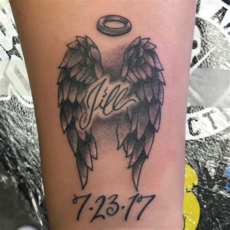 Angel Wing Tattoo Memorial Tattoo Best Friend Angel Rip Rip Tattoo Mother Tattoos