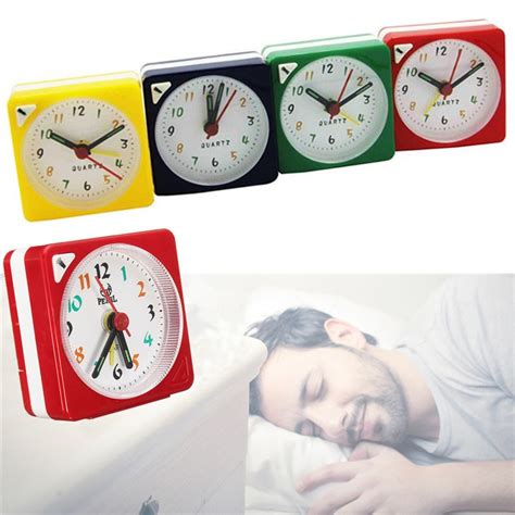 Advance analog box alarm clock travel portable gold toned & black elegant modern. Charminer Mini Travel Alarm Clock Analogue Quartz Battery ...