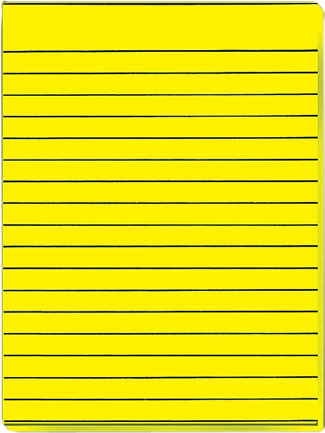 Yellow Bold Line Writing Paper 12 Spacing Double Sided
