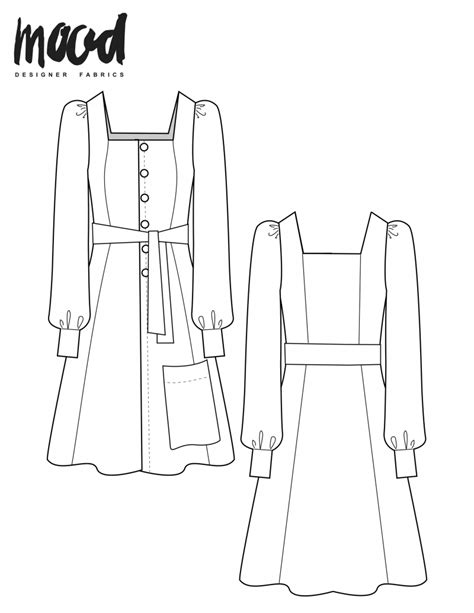 The Calanthe Dress Free Sewing Pattern Mood Sewciety