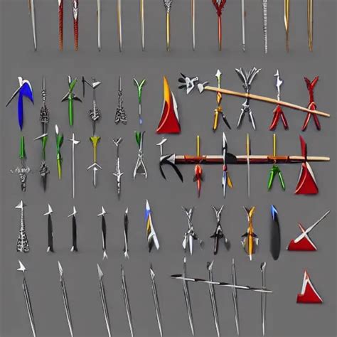 Arrows Bows Swords Axes Set Of High Quality Hd Stable Diffusion