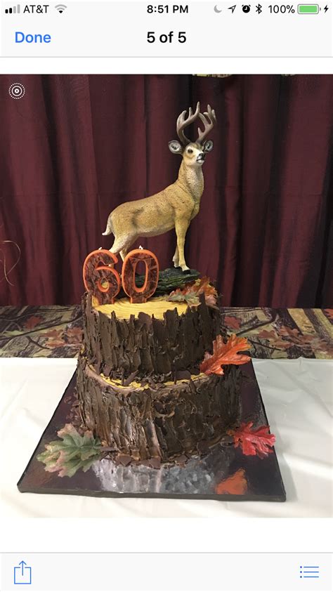 Hunting probably the most exciting ideas in the web? Men's 60th birthday cake Camo hunting tree bark Yellow with chocolate icing | Hunting cake