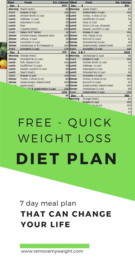 After 8 pm only : FREE Quick Weight Loss Diet Plan - Menu Plan for Weight Loss