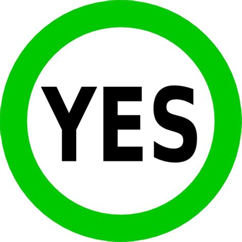 Yes Sign Images Clipart Best