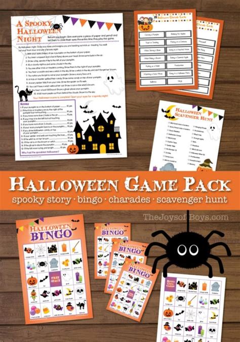 Printable Halloween Games Bundle The Joys Of Boys
