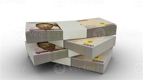 3d Rendering Of Stack Of 1000 Nigeria Naira Notes Few Bundles Of Naira