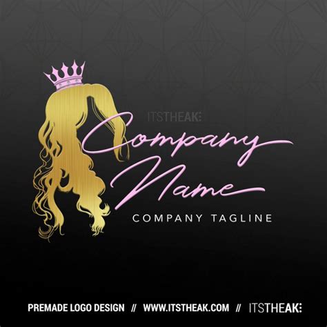 Premade Logos Premium Premade Designs Itstheak Premade Logo Hair