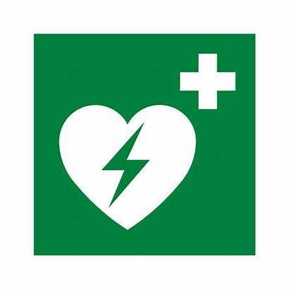 Aed Defibrillator Hjertestarter Symbol Automated External Bord