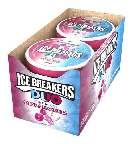 Ice Breakers Duo Frambuesa Pastillas Sin Azúcar 36g 8 Piezas