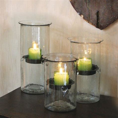 Royal imports hurricane pillar candle holder, clear glass flower vase, terrarium succulent planter, decorative centerpiece for home or wedding. Glass Candle Cylinder with Rustic Insert | Large glass ...