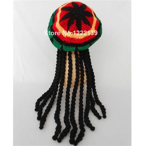 50pcslot Jamaican Bob Marley Rasta Beanie Hat With