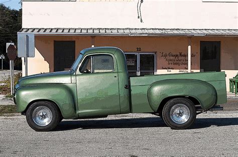 Vintage American Restored Green Pickup Truck Photograph By Sally