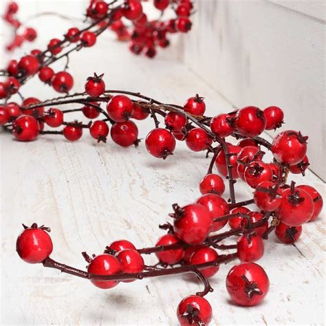 red artificial berry garland christmas garlands christmas and winter holiday crafts