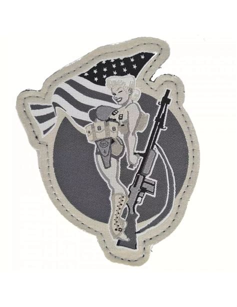 Mil Spec Monkey Tactical Patch With Velcro Bar Girl
