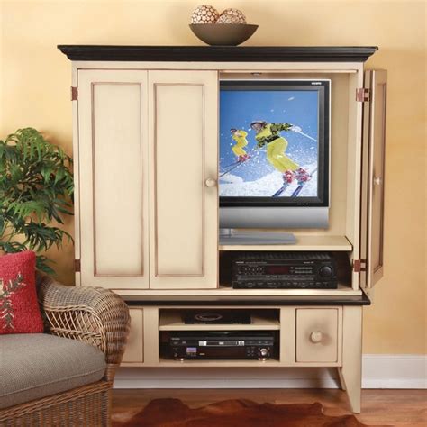 Southern Pine Flatscreen Tv Cabinet With 2 Drawer Media Base American