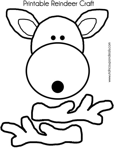 Use this template to make super cute and festive felt and pipe cleaner reindeer antlers. Printable Reindeer Face Craft (Antlers or Handprints ...