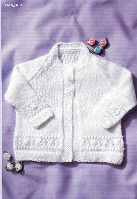 3 Ply Baby Cardigans Knitting Pattern Pdf Newborn Matinee Coat Etsy