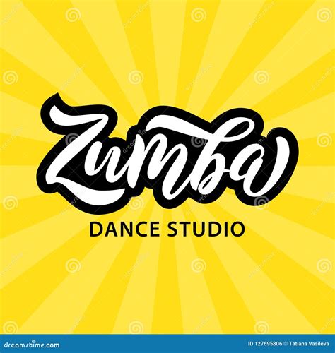 Zumba Dance Studio Text Calligraphy Word Banner Design Aerobic