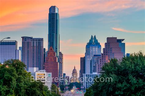Austin Skyline And Texas Capitol Sunrise 2