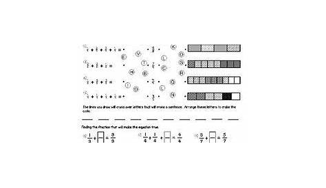 identify fractions worksheet 4th grade