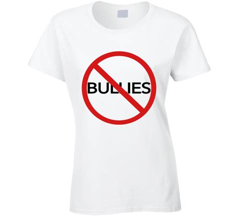 No Bullies Crossed Out Anti Bully Jodie Marsh Graphic T Shirt Shirts T Shirt Anti Bullying