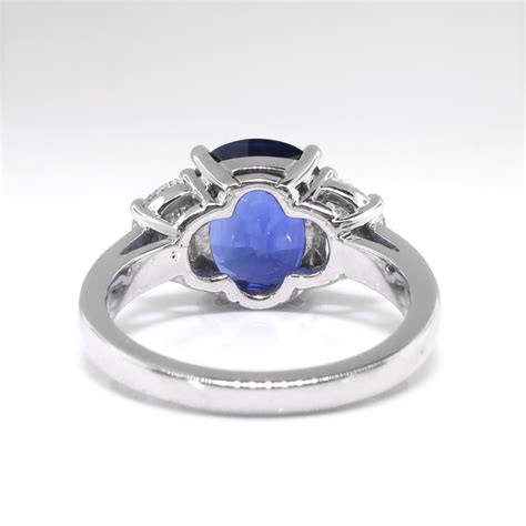 Vintage Sapphire Diamond Ring 661ct Tw Estate Blue Sapphire And Half