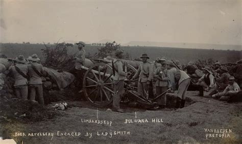 Entrenched Boer Artillery And Soldiers Posing For A Photograph During