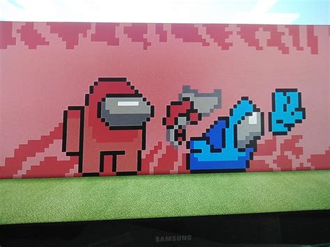 Pixel Art Amongus Minecraft Pixel Art Among Us Youtube Elsa And Vrogue